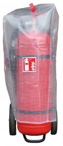 PLASTOVÝ OBAL NA HASICÍ PŘÍSTROJ 50 KG/L - PRŮHLEDNÝ